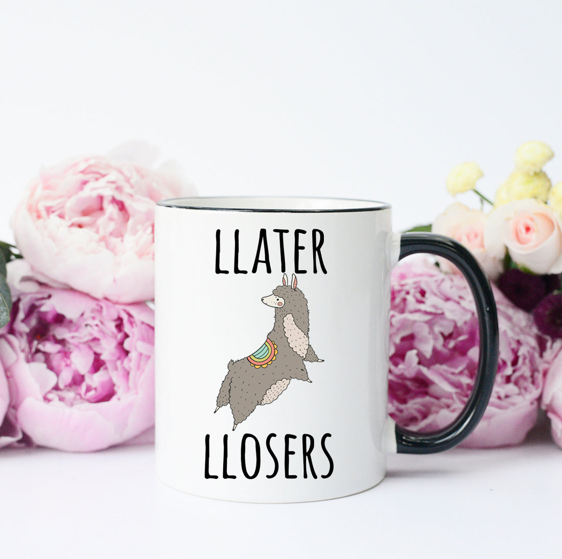 funny llama mug