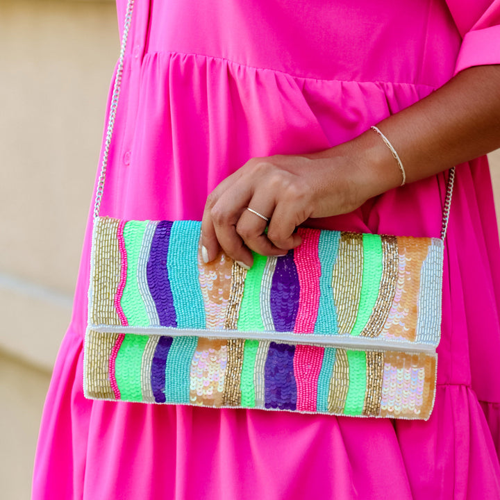 seed bead bag clutch purse
