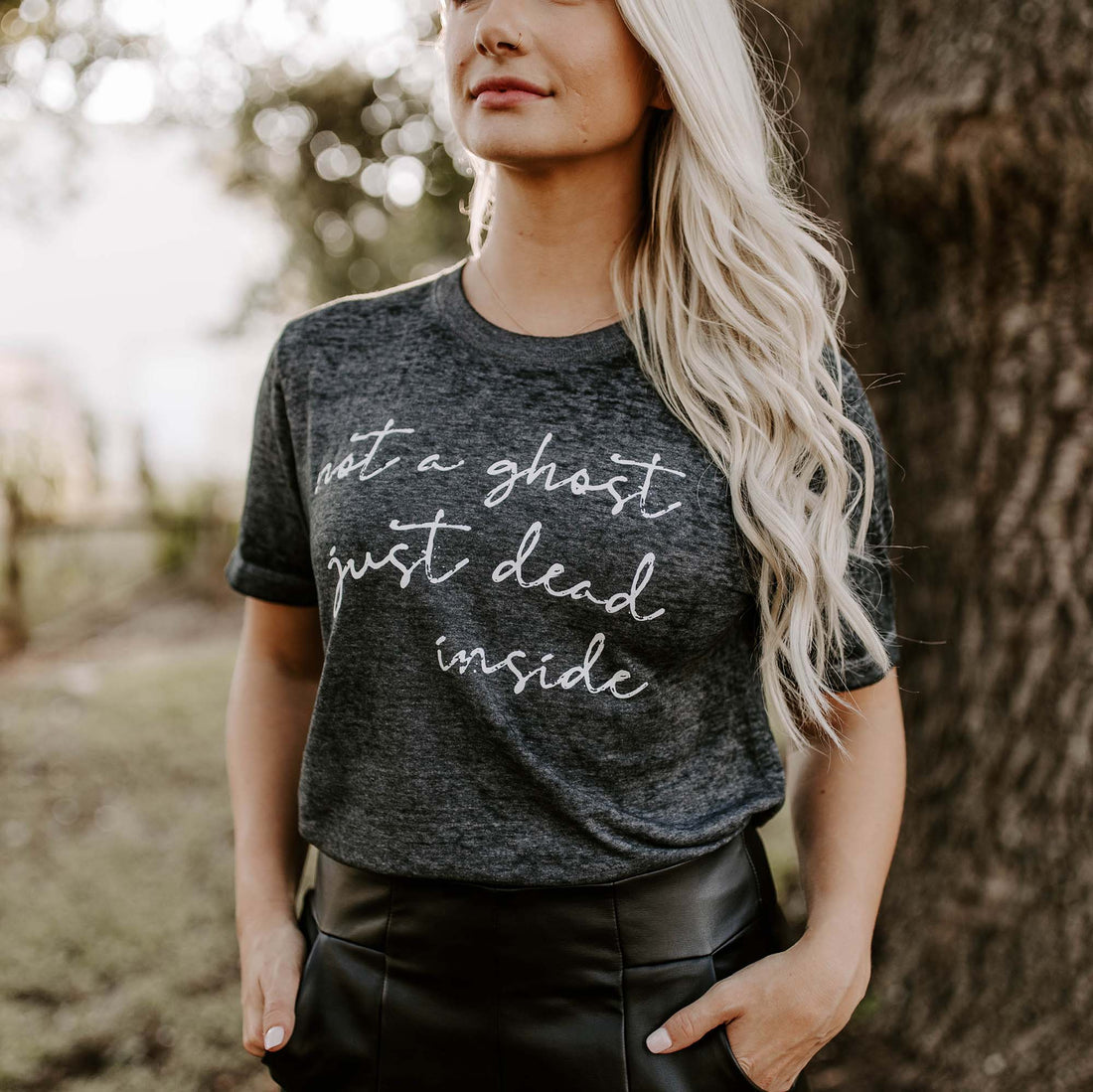 Not a Ghost, Just Dead Inside Shirt, Halloween Graphic Shirt