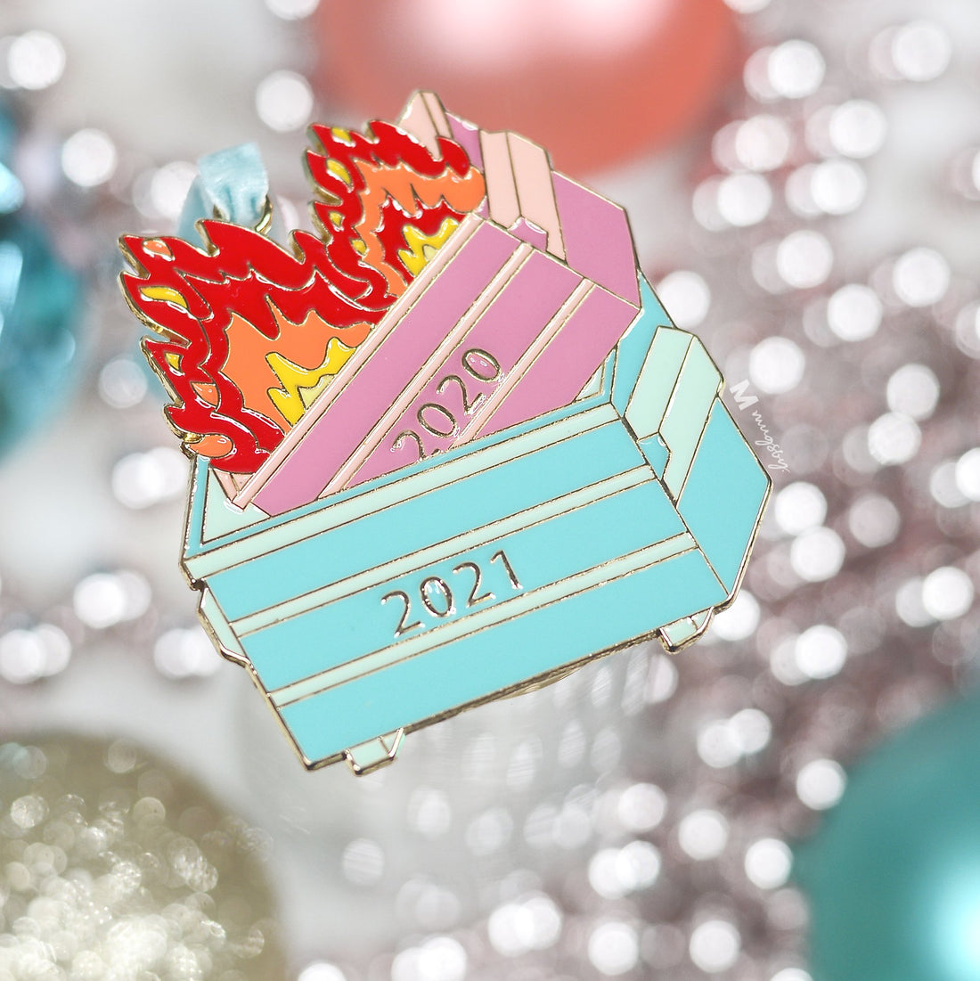 2021 Dumpster Fire Ornament, Christmas Ornament