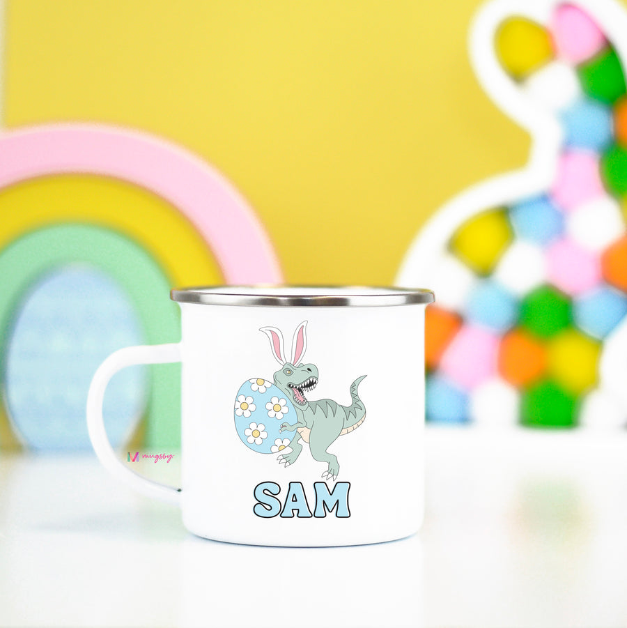 Dinosaur Bunny Personalized Kid's Easter Camp Cup