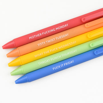 days of the week pen set