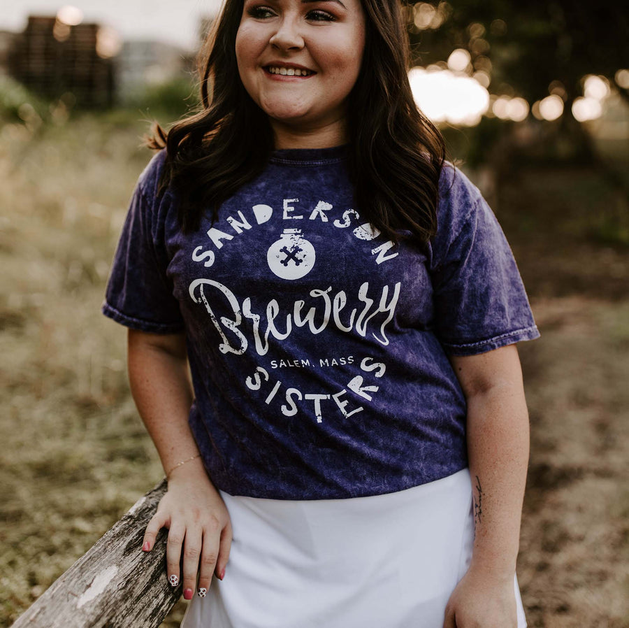 Sanderson Sisters Brewery (Purple Mineral Wash), Halloween Graphic Shirt