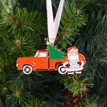 Santa Out of Gas 2022 Ornament, Funny Christmas Ornament