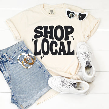 Shop Local Graphic Shirt (Ivory)