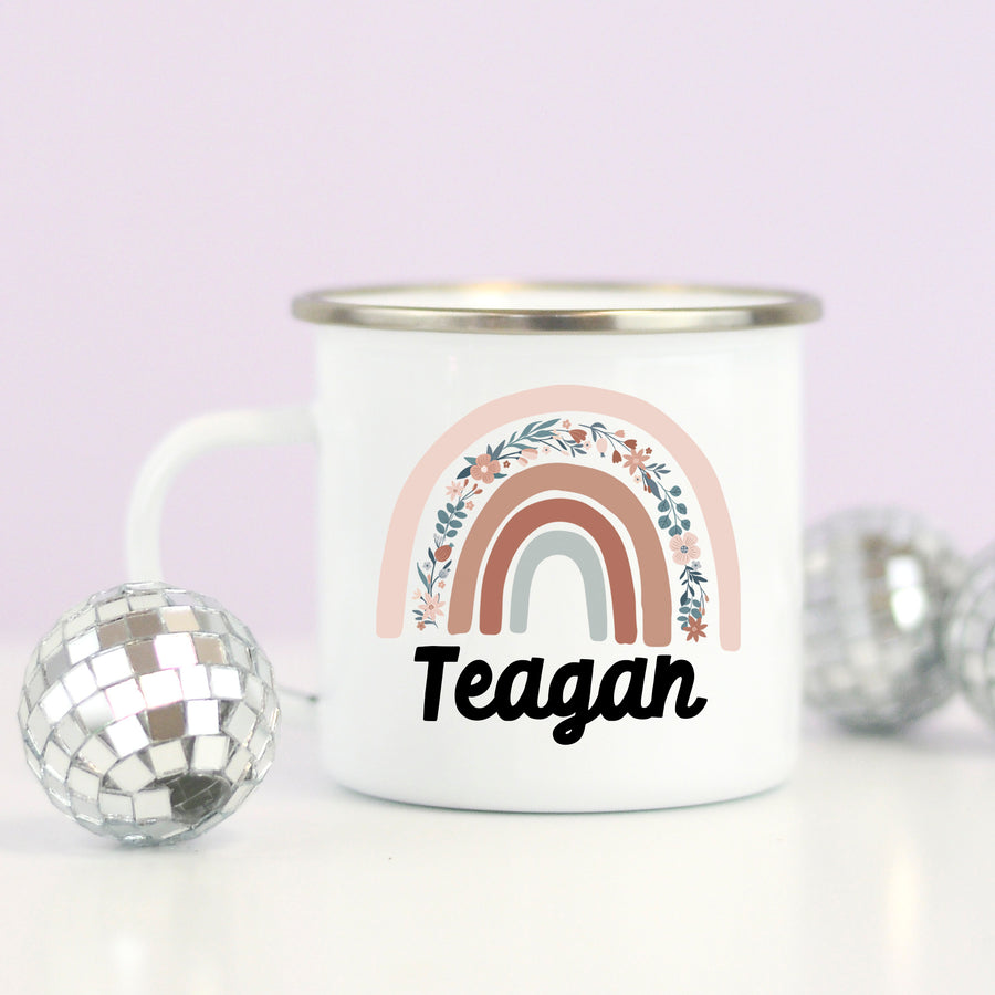 Personalized Rainbow Kid's Camp Cup