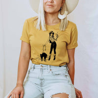 witch cowgirl graphic shirt