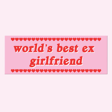 World's Best Ex Girlfriend Bumper Sticker Decal, Car Decal